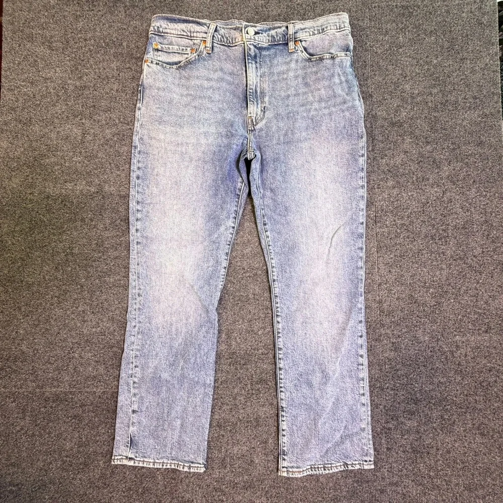 Levis 514 Straight Fit Jeans Mens 40x30 *38x29* Light Wash Blue Denim 00514-1810